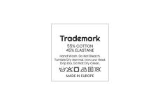 Étiquettes textiles entretien vêtement Model TC-M399