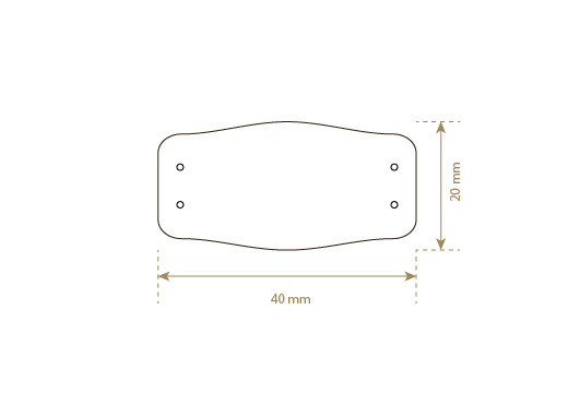 Étiquette en cuir artificiel Model EP-M114