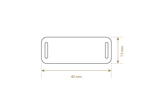 Étiquette en cuir synthétique Model EP-M169