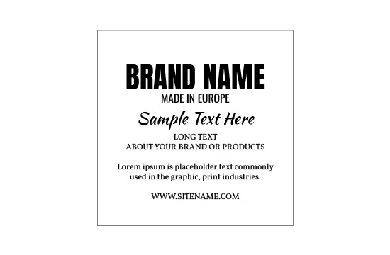 Étiquette en cuir naturel Model EP-M37