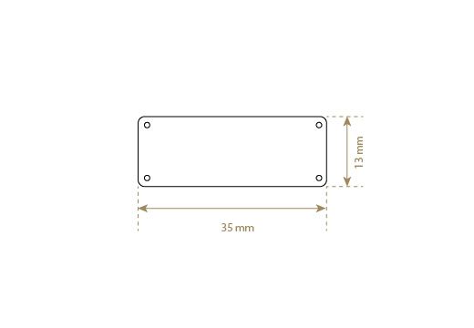 Étiquette en cuir naturel Model EP-M63