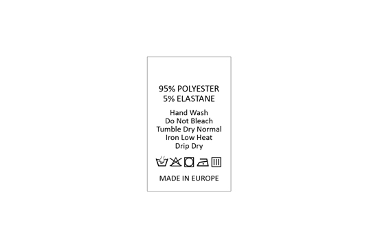 Étiquette lavage des textiles Modèle TC-M178