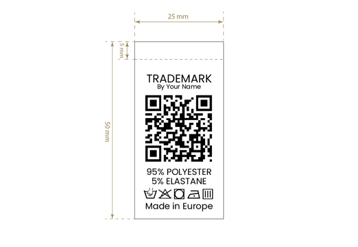 Étiquette de composition avec QR Code Modèle TC-M183