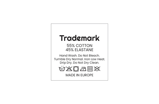 Étiquette lavage des textiles Modèle TC-M399
