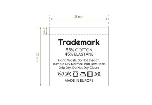 Étiquette lavage des textiles Modèle TC-M399