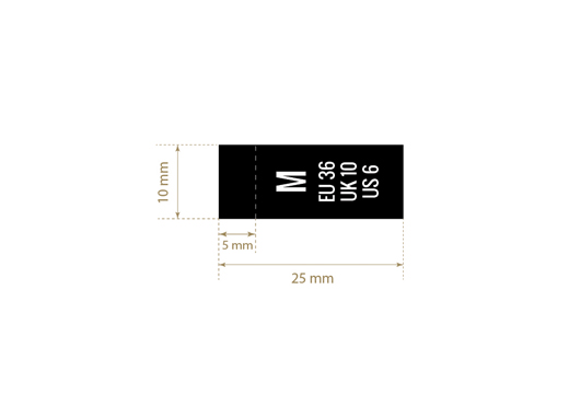 Étiquette de taille Model TC-M228