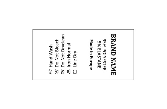 Étiquette lavage des textiles Modèle TC-M24