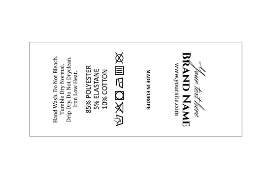 Étiquette de composition Modèle TC-M338