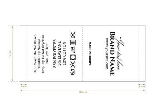 Étiquette de composition Modèle TC-M338