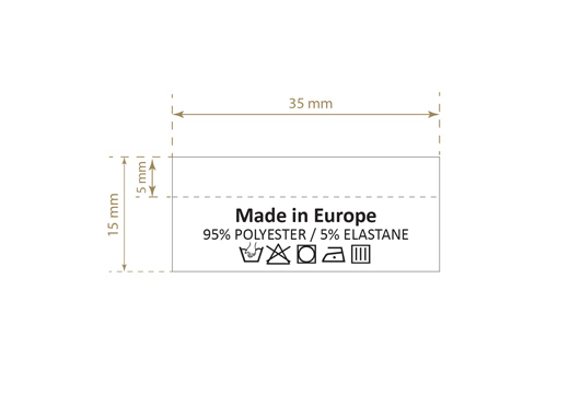 Étiquette lavage des textiles Model TC-M410