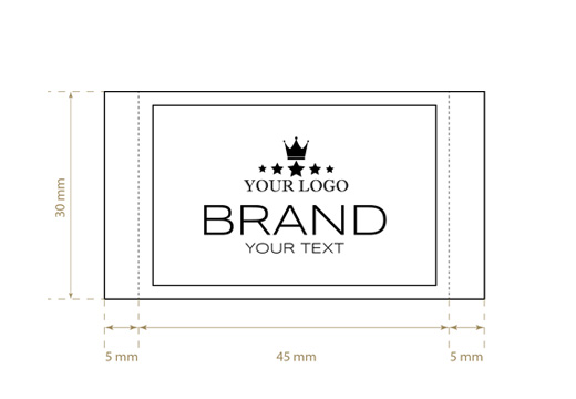 Étiquette textile tissée Premium Style Model WL-M99